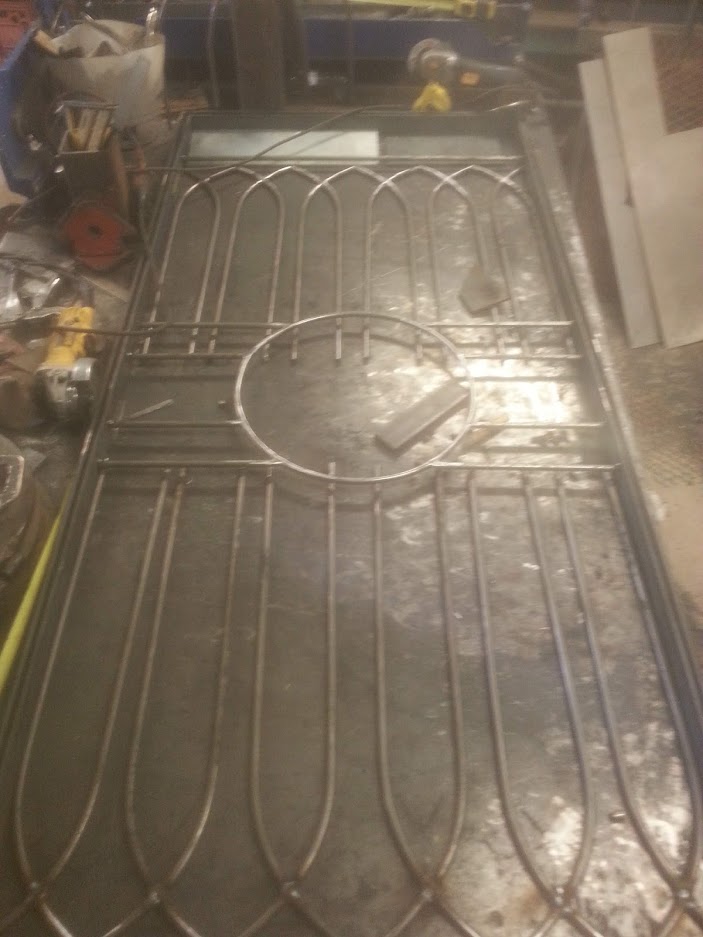 Decorative and finesse wrought iron fence with attractive shapes instead of prongs. JW Portable Welding & Repair 2019 London Ontario