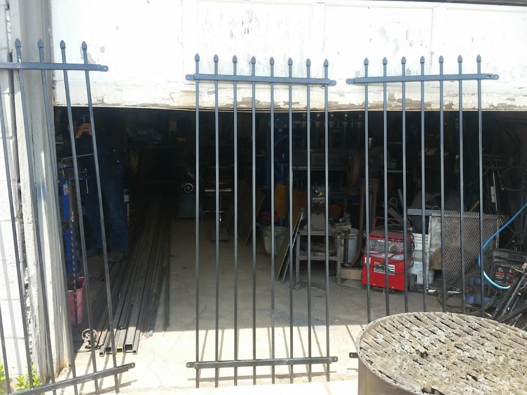 Newly fabricated door grills in traditional design with black spikes on top. JW Portable Welding & Repairs 2019, London, Ontario