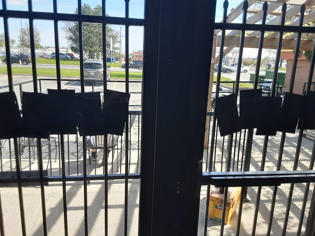 View from inside through grills installed by JW Portable Welding & Repairs 2019, London, Ontario.