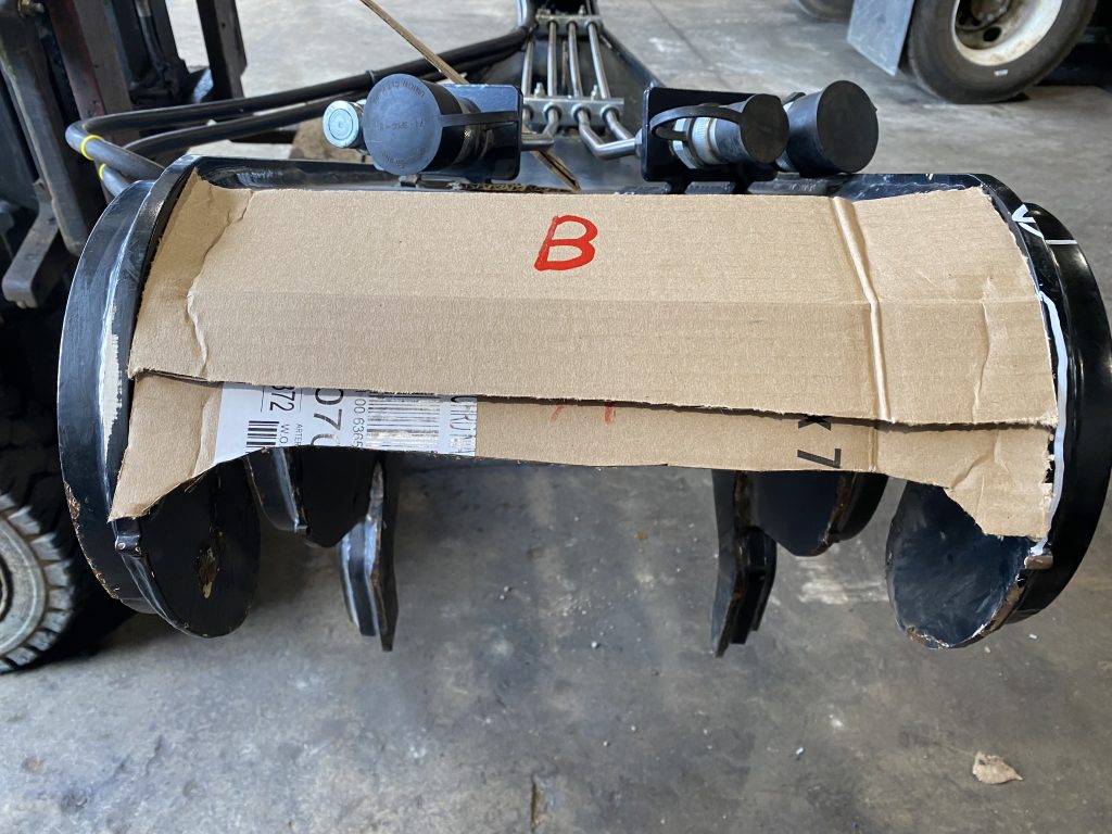 The second carboard portrays our intent to place another plate on top of the first plate to create a strong weldment joint by rather complex welds. JW Portable Welding & Repairs August 12 , 2021 London Ontario