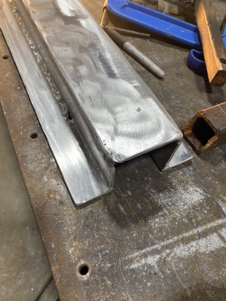 In shop custom aluminum fabrication of Open Web Aluminum Joist's bottom chord. The OWAJ are very unique and replacement of the whole joist is impossible. That is why we are planning to replace just the damaged bottom chord fragment. For JW Portable Welding, 2025, Shop in Lucan, Ontario