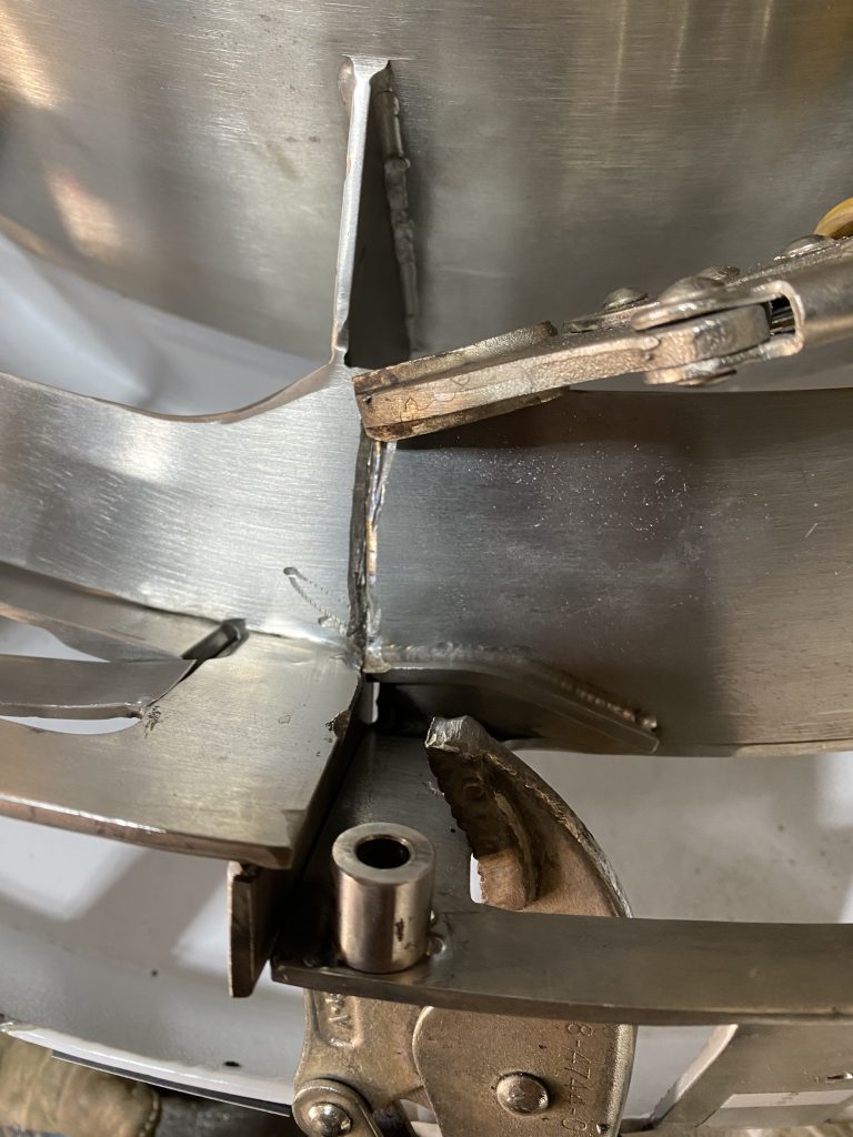 Pharmaceutical equipment repair. Crack grooved prior welding  GTAW 318. For JW Portable Welding & Repairs, 2025, Lucan