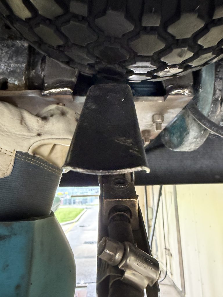 Horizontally positioned SMAW 308 stainless welds on the carwash equipment. Welding car wash equipment is our specialty. Protected electrical wires with the leather glove. For JW Portable Welding & Repairs, London, 2026